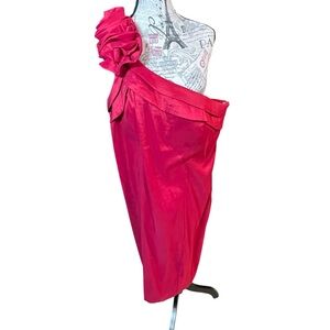 Snap Vibrant Red One shoulder Dress